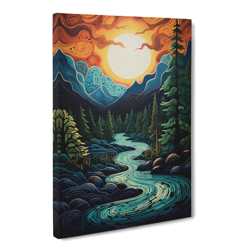 River Symbolism - Wrapped Canvas, 50cm H x 35cm W x 3cm D