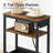 Skinny End Table with Charging Station