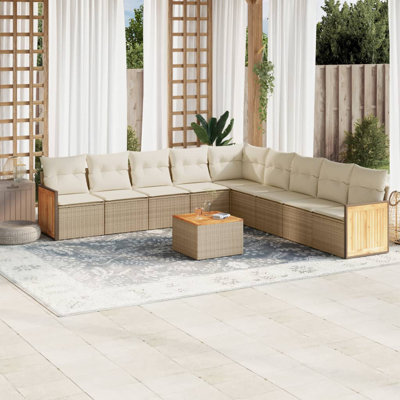 Ensemble de canapé de jardin Vidaxl beige