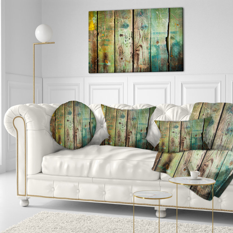 Coussin lombaire à motif ancien bois