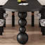Table de salle à manger noire durable en bois de frêne-760189428