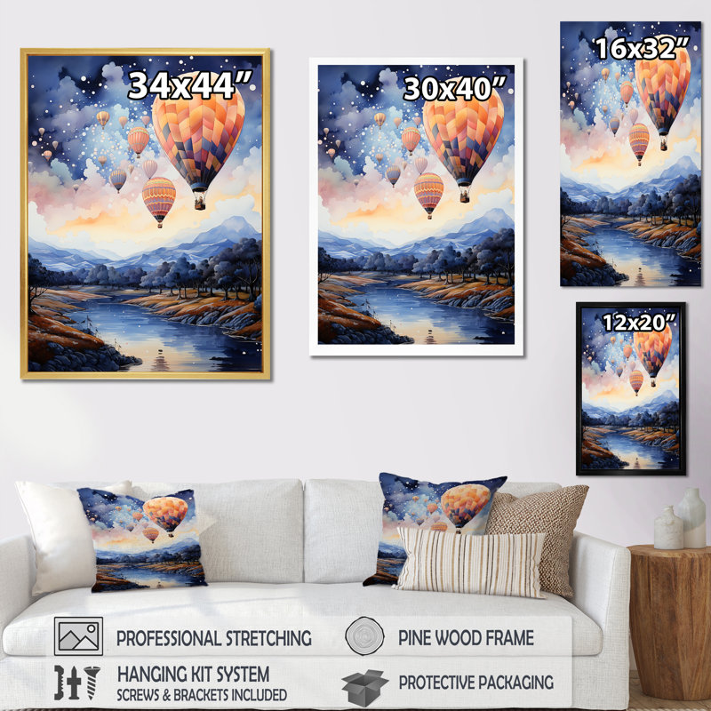 Vol en montgolfière fantastique haute aventure II, Cadre photo noir simple, H 40 po x l 30 po x P 1,5 po