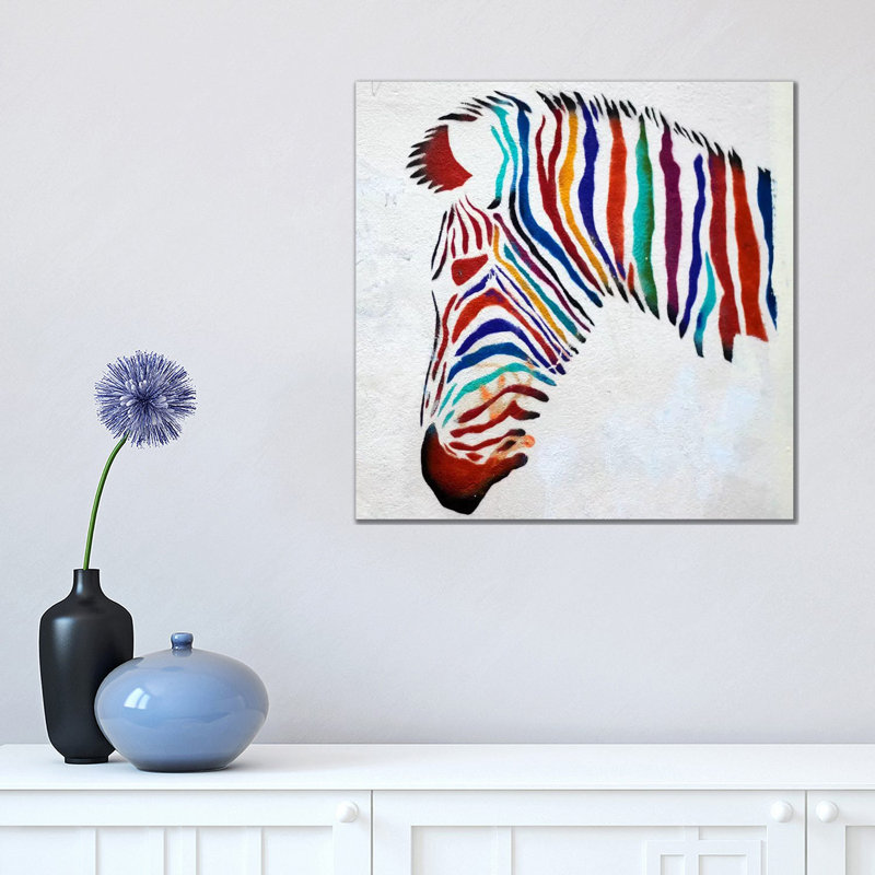 Zebra Graffiti - Wrapped Canvas Print