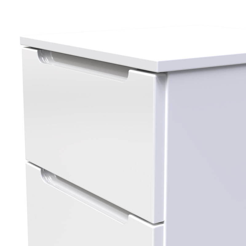 Bisma 37cm W Manufactured Wood Bedside Table, White