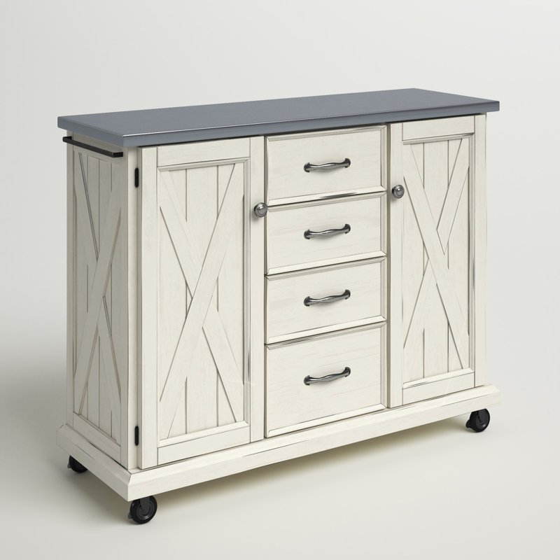 Lana Kitchen Cart, Stainless Steel