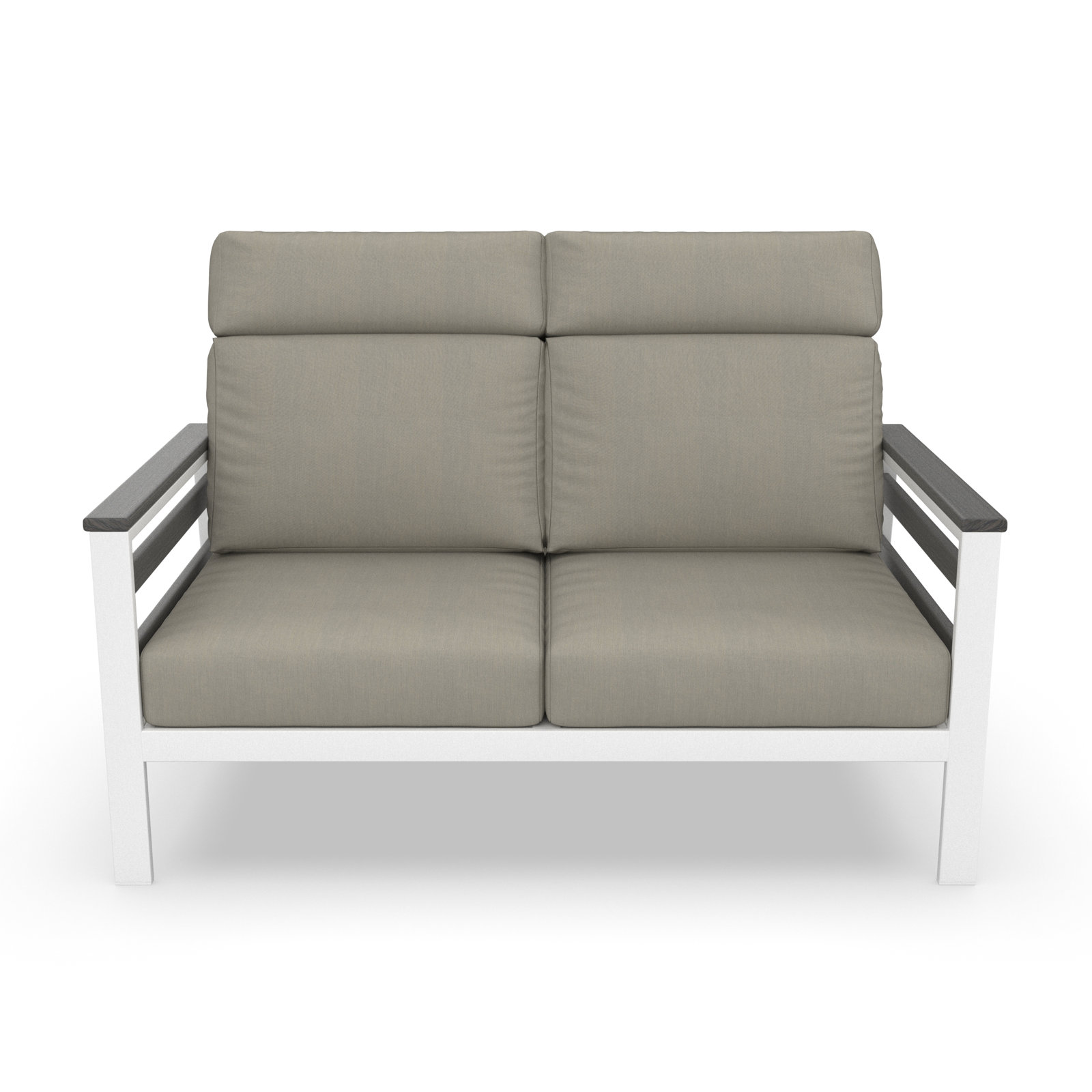 Townsend 55" Sunbrella® Patio Loveseat, Solid Color, Gray