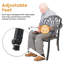 Ensemble de 6 chaises de patio empilables avec coussins brun
