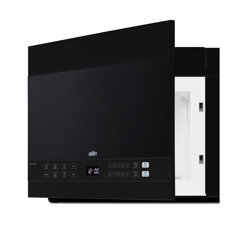 Summit Appliance 1.4 Cubic Feet 1000 Watt Over The Range Microwave, Black