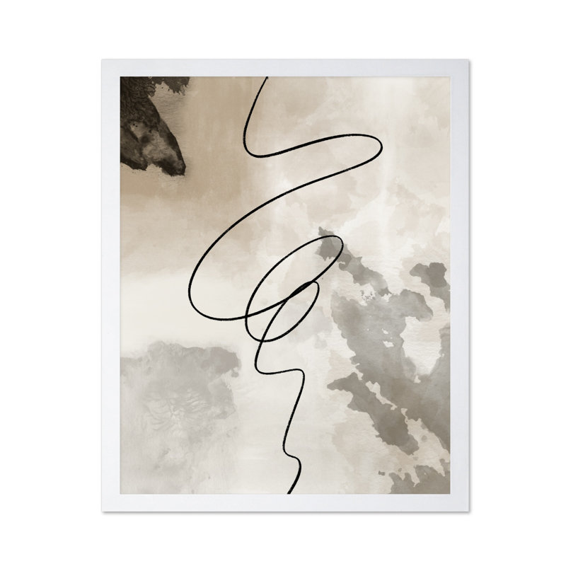 Coups d'aquarelle n ° 4, Poster, White Framed, 16"H x 20"W