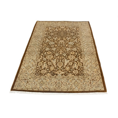 Carlotta One-of-a-Kind 4'2" X 6' New Age Wool Area Rug in Brown