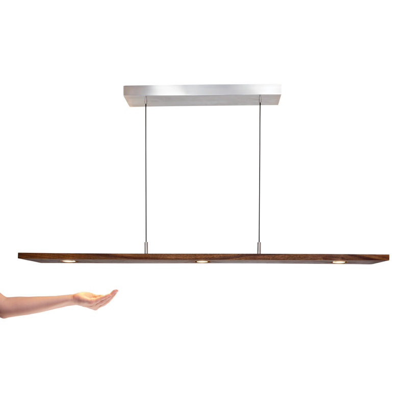 Vix 82" Dimmable LED Pendant, Walnut, 3500K