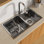 30" Drop In Double Bowl Kitchen Sink