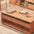 Simple solid wood glass coffee table