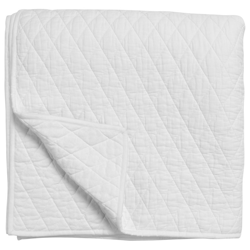 Lana 100% Textured Cotton Quilt , King Quilt, White