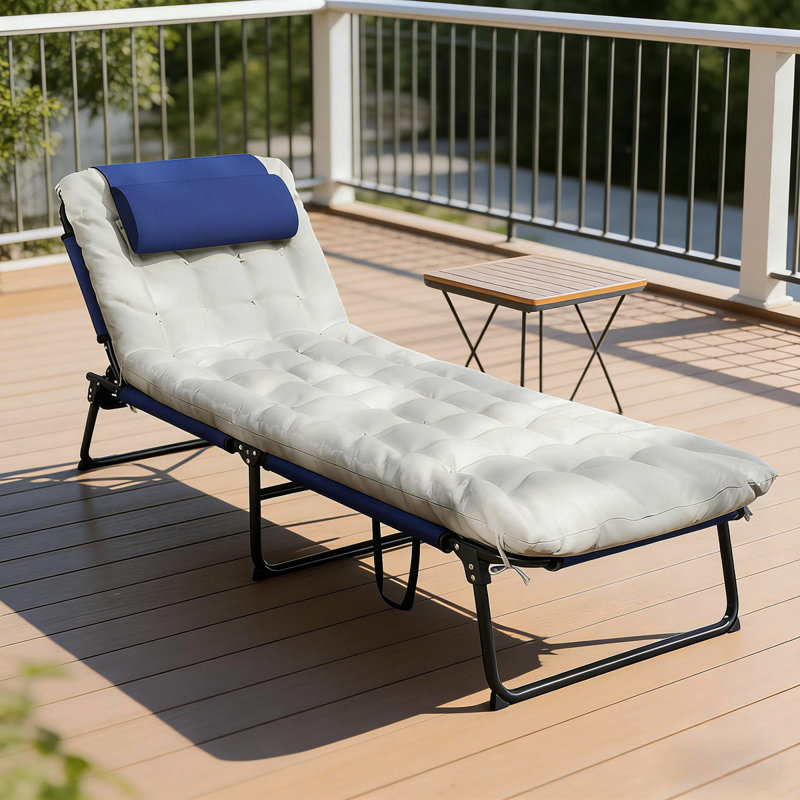 Chaise longue d'extérieur, chaise longue pliante