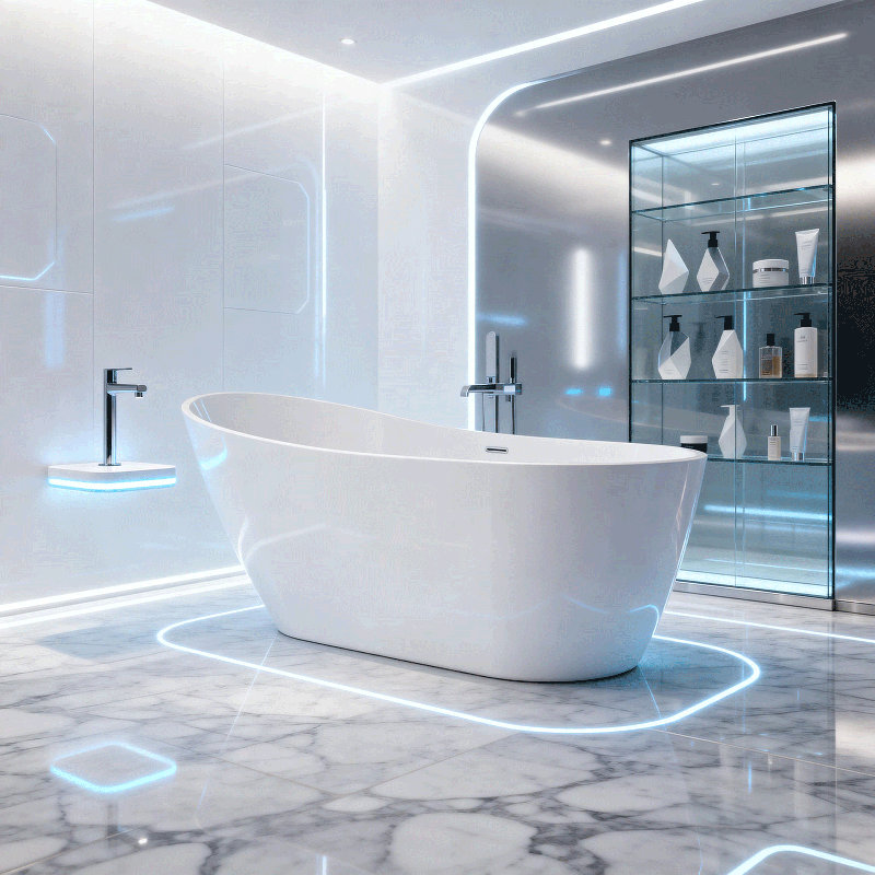 67" x 29.53" Freestanding Soaking Acrylic Single Slipper Bathtub