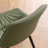 Modern Upholstered Back Dining Chair Armless Side Chair With Metal Legs-2123308378