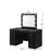 1Pc Glam Makeup Vanity Table Glass Top 9 Drawers Knobs Wooden Bedroom Furniture-1900038982