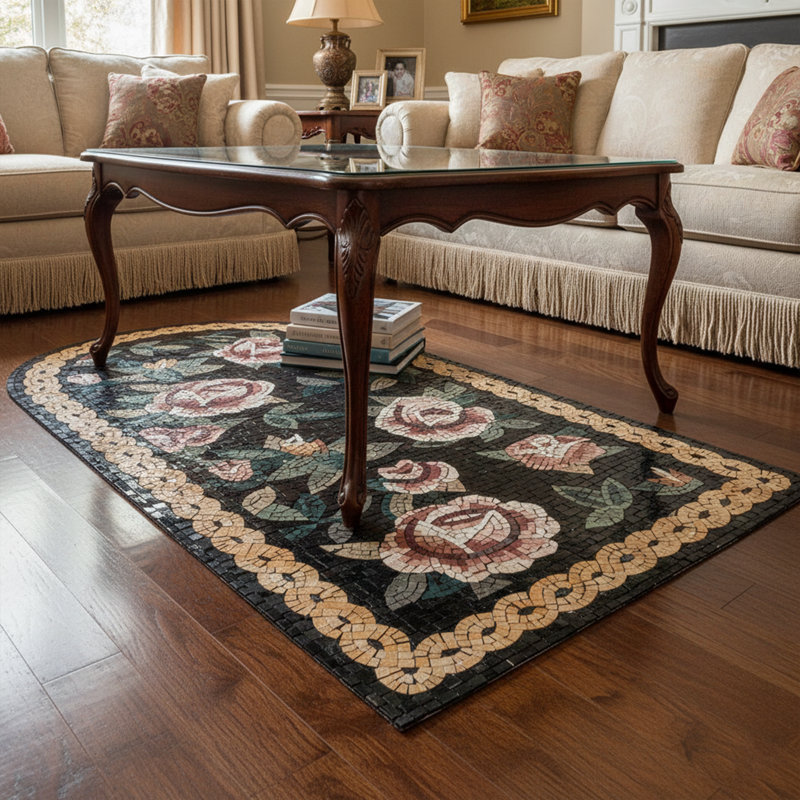 Chemin de table en mosaïque