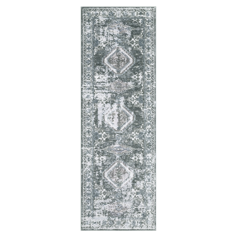 Boho Traditional Medallion Distressed Design Living Room Rugs Soft Rug for Bedroom Washable Stain Resistant Area Rug Indoor Easy Care Low Pile Non Slip Throw Carpet Home Decor Rug