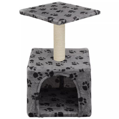 Arbre à chat vidaXL avec empreintes de pattes noires