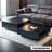 Black Manufactured Wood Square Coffee Table-992644111