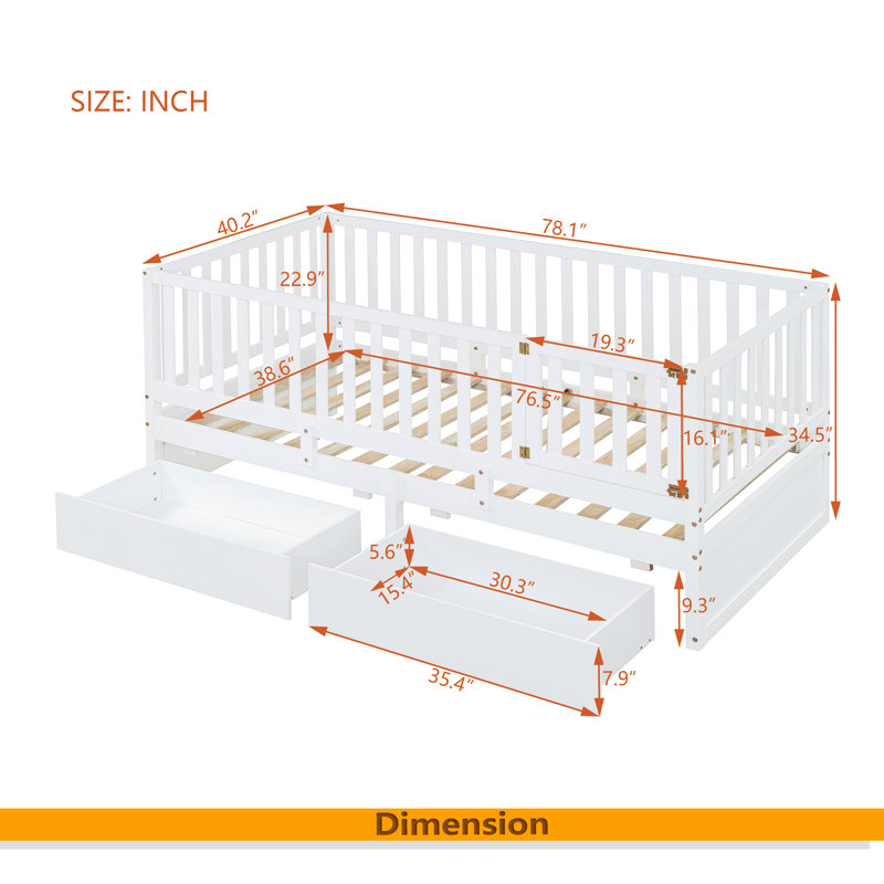 Daybed, Twin, White