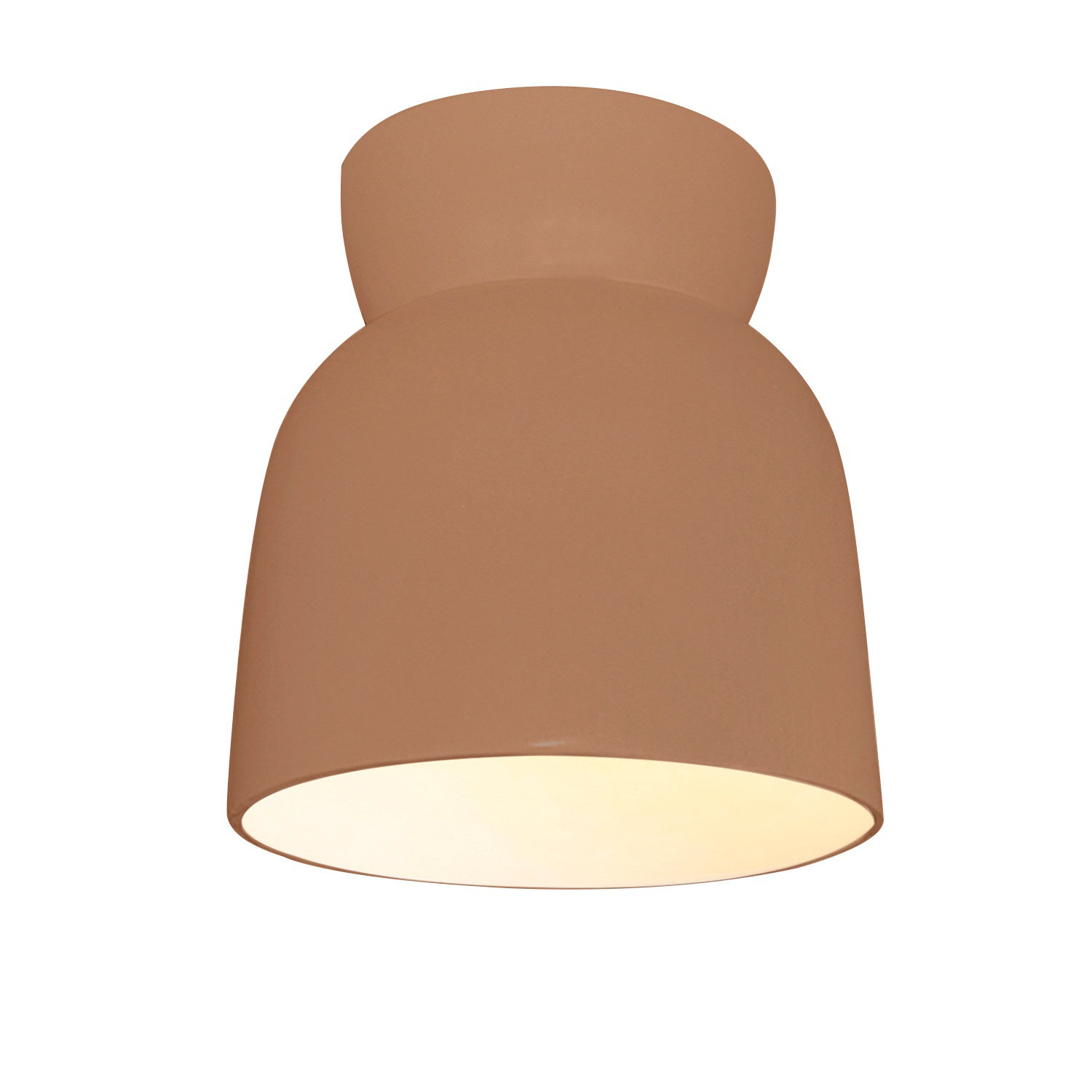 Logan Single Light Ceramic 8'' H X 7.5'' W  Flush Mount, Harvest Yellow Slate, Incandescent (Not Included)
