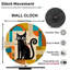 Horloge murale ronde en bois 10 po, mouvement à quartz silencieux, imprimé UV, à piles-800623846