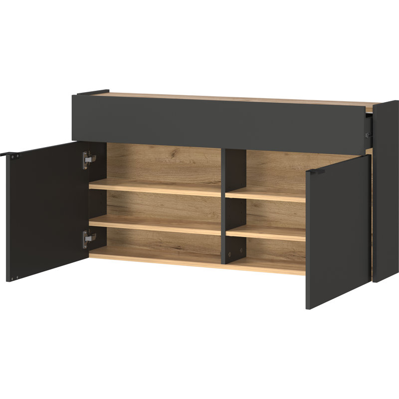 Nyack 12 Pair Shoe Storage Cabinet, Graphite