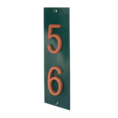 Plaque d'adresse verticale en aluminium Royal Shade