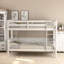 Lit simple au-dessus d'un lit superposé blanc avec option de chambre à coucher dans un cadre solide et stable. Peut accueillir deux personnes confortablement. L 82,52 po x l 42,87 po x H 60,54 po