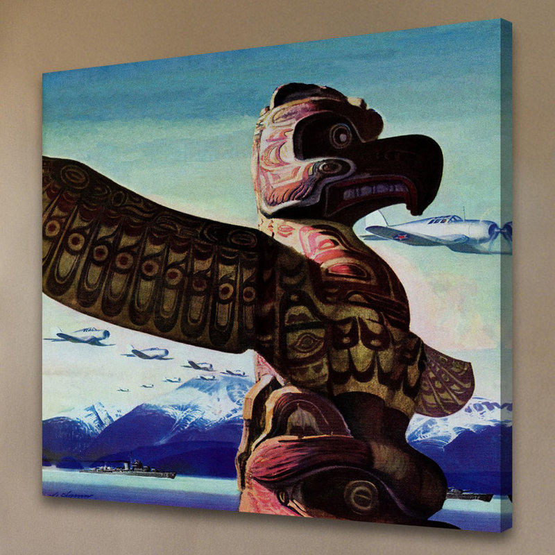 « totem mat », reproduction d’art sur toile tendue, H 40 po x l 40 po x P 1,5 po