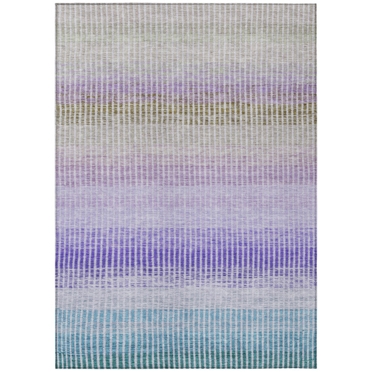 Machine Washable Indoor/Outdoor Jouett ACN2313 Stripes Rug