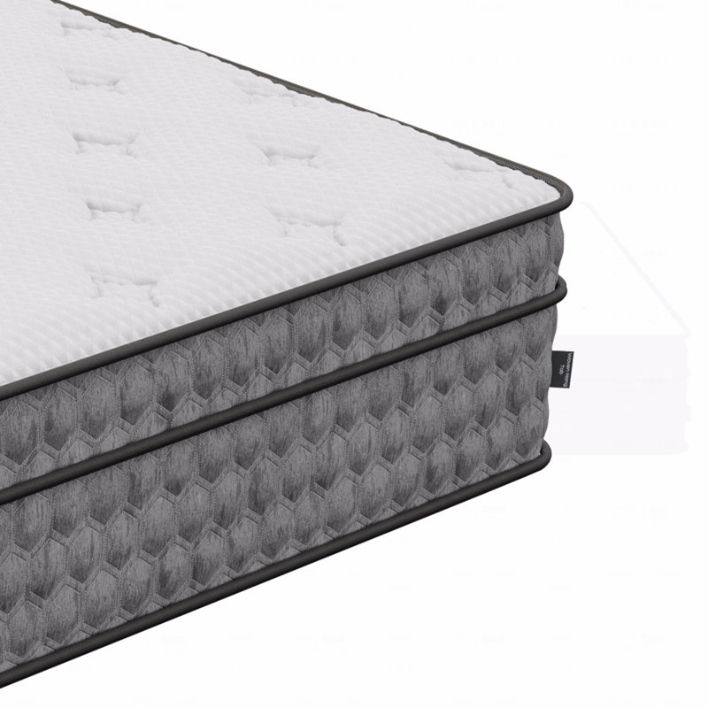Matelas hybride en mousse à mémoire de forme de 11 po avec gel européen et luxueux, certifié Greenguard Gold, fabriqué aux États-Unis