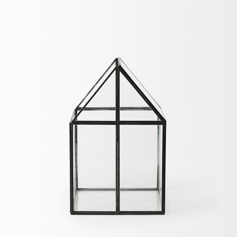 Terrarium en verre Navin, H 13 po x l 7,9 po x P 7,9 po