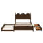 Grand lit plateforme avec lit gigogne
