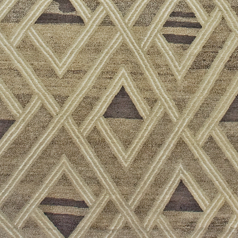 Linen Geometric Area Rug, Rectangle 3' x 5'