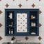 Pharmacie 35 po x 27,5 po, rangement mural pour salle de bain avec miroir, unité contemporaine avec 6 tablettes ouvertes, armoire murale fonctionnelle-741132147