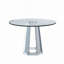 Table de salle à manger moderne en verre trempé rond minimaliste moderne, table en verre avec base ronde, table de cuisine