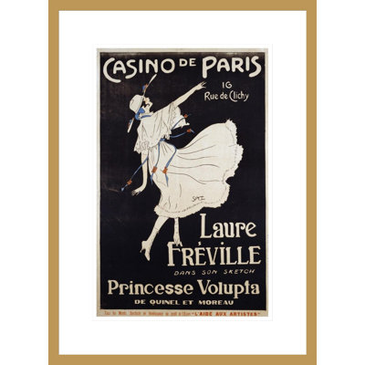 Affiche du casino de Paris Laure Freville par Inconnu, impression giclée encadrée