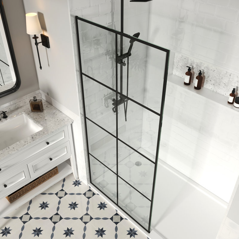 Opal Mirage MCOCOD 30" W x 76" H Single Fixed Shower Panel with 3/8"(10mm) Clear Glass