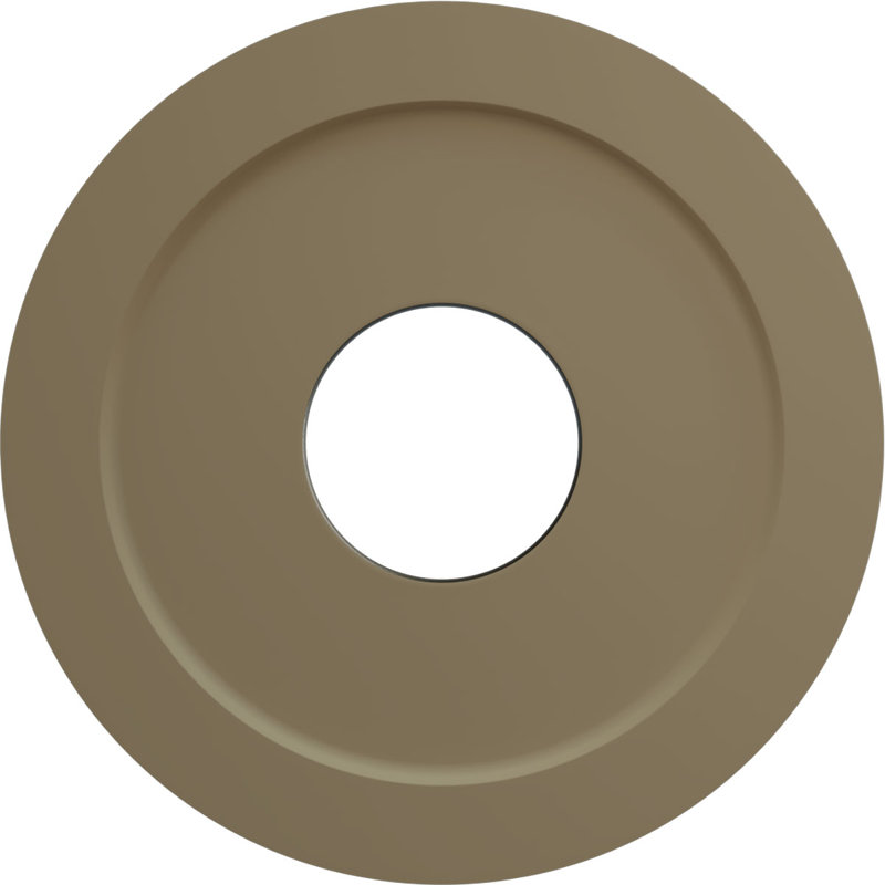 Endurathane Palmetto Ceiling Medallion, 11 3/8"OD x 3 5/8"ID x 7/8"P (Fits Canopies up to 4 1/2"), Hand-Painted Rubbed Bronze Finish