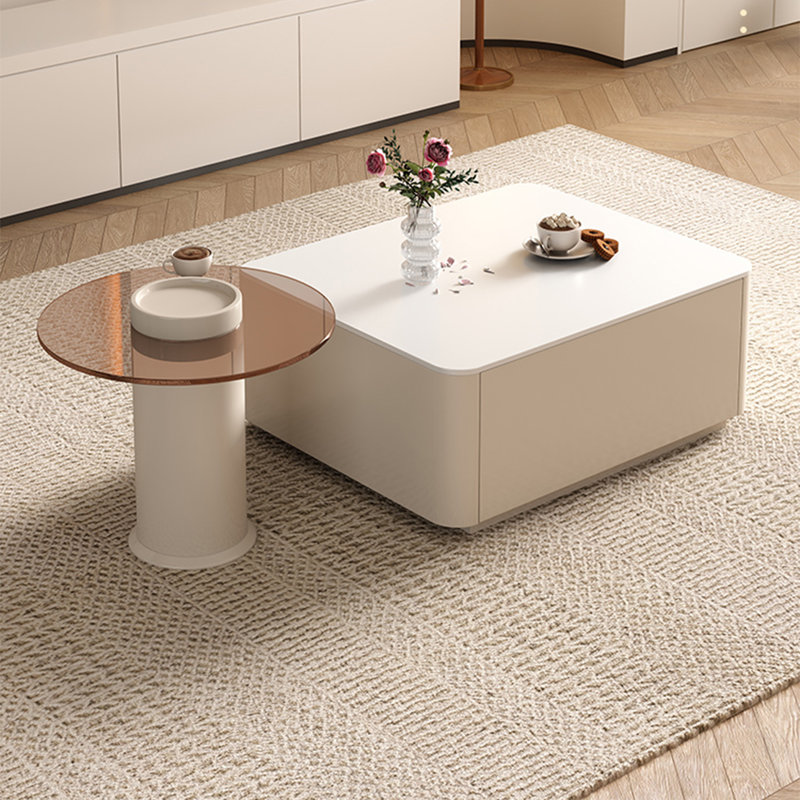 Table basse carrée Luxe, H 13,8 po x L 31,5 po x l 31,5 po