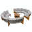 Ensemble de conversation avec canapé en rotin 8 pièces avec coussins et tables d'appoint Saross-1749396807