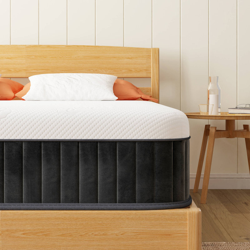 Alwyn Home Mattress Stijn Hybrid Mattress Firm Mattress Memory Foam Mattress in a Box Extra Support, 12", Queen