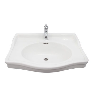 Bassin suspendu au mur ensal, 1 trou, blanc