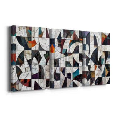 ABSTRACT Series LXI  -Custom Wrapped Gallery Canvas - 3 Pieces