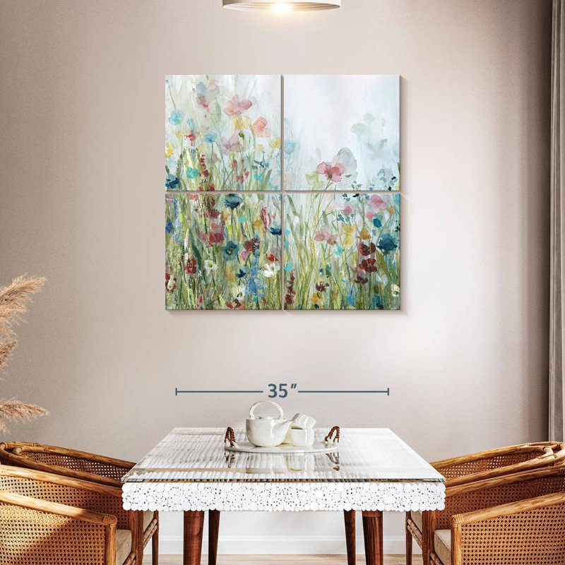 Champ de fleurs sauvages I, H 38 po x l 38 po