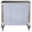 Table de chevet moderne de couleur champagne antique - 2 tiroirs